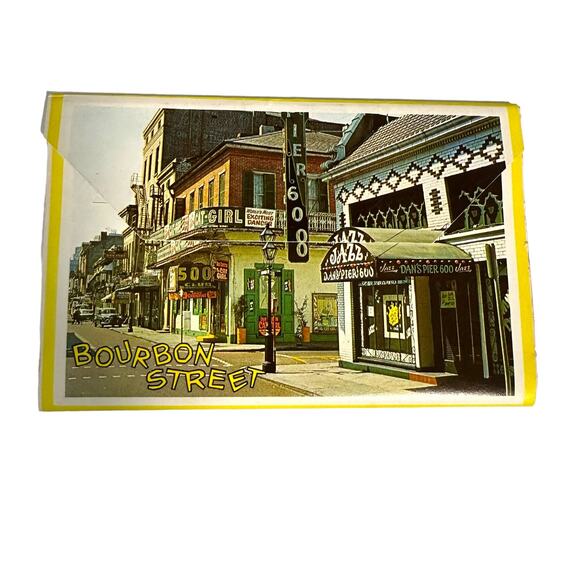 American Vintage Other - Vintage Fold Out Postcard View Book Bourbon Street New Orleans Louisiana
